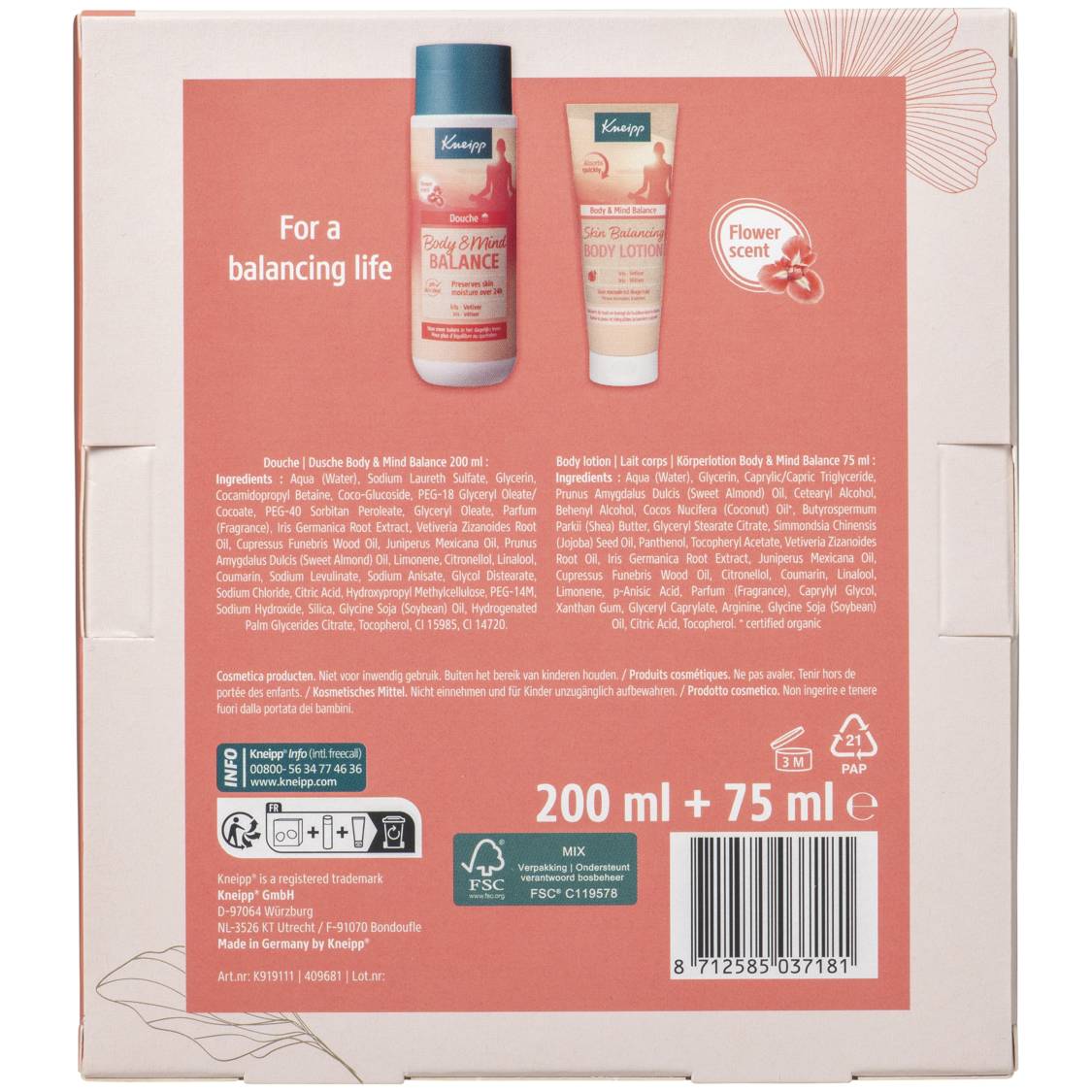 Geschenkset Body & Mind Balance - Achteraanzicht