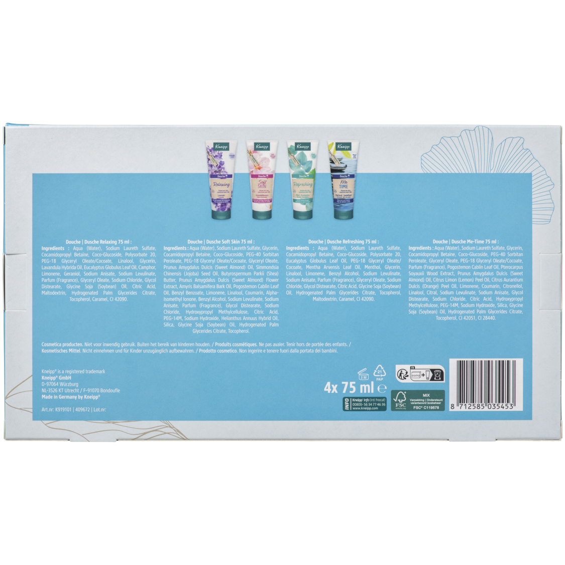 Geschenkset Shower Favourites - Achteraanzicht