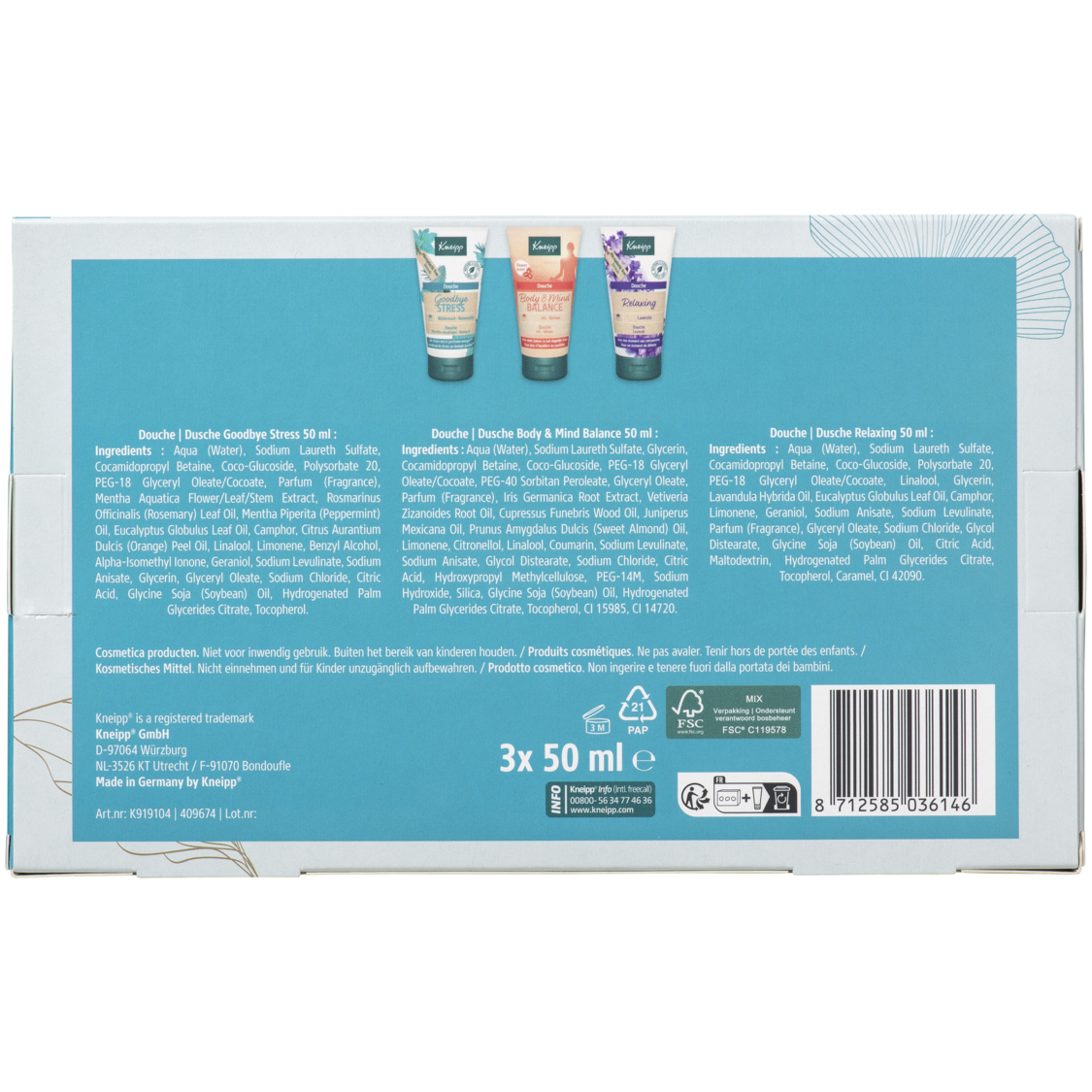 Geschenkset Shower Moments - Achteraanzicht