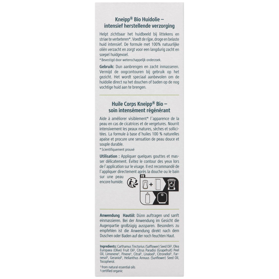 Huidolie Bio - Achteraanzicht