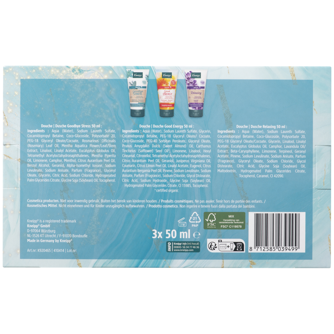 Giftset Shower Moments - Achteraanzicht
