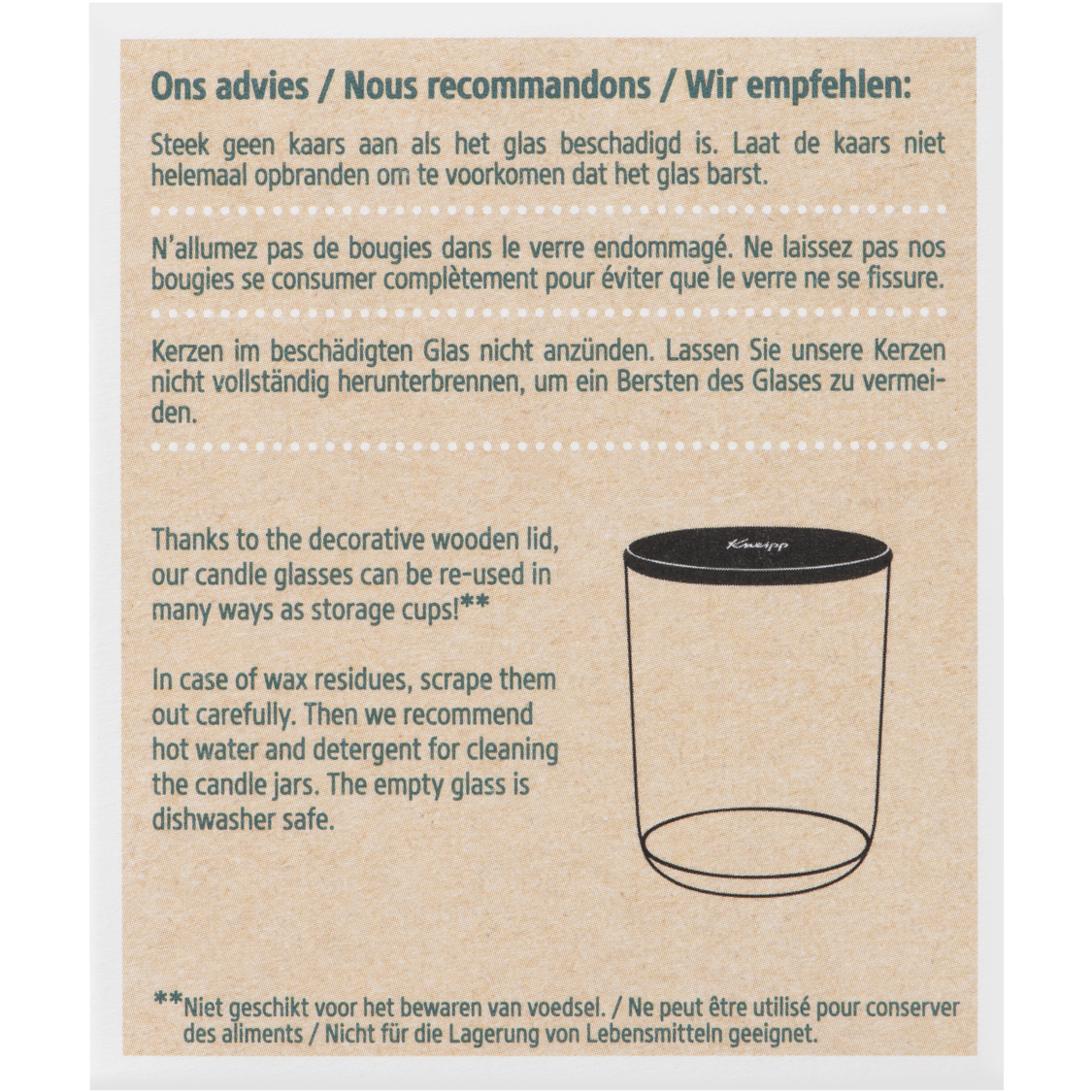 Geurkaars Goodbye Stress - Linkerzijaanzicht