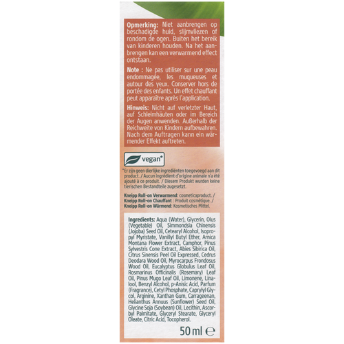 Arnica Roll-on Warming - Achteraanzicht