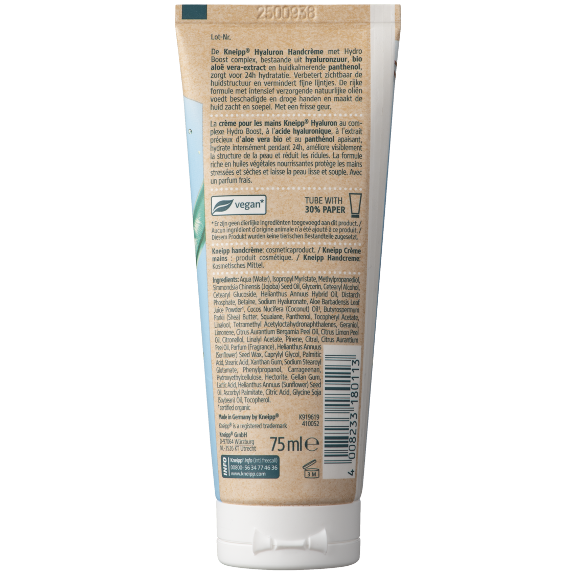 Handcr&egrave;me Hyaluron - Achteraanzicht