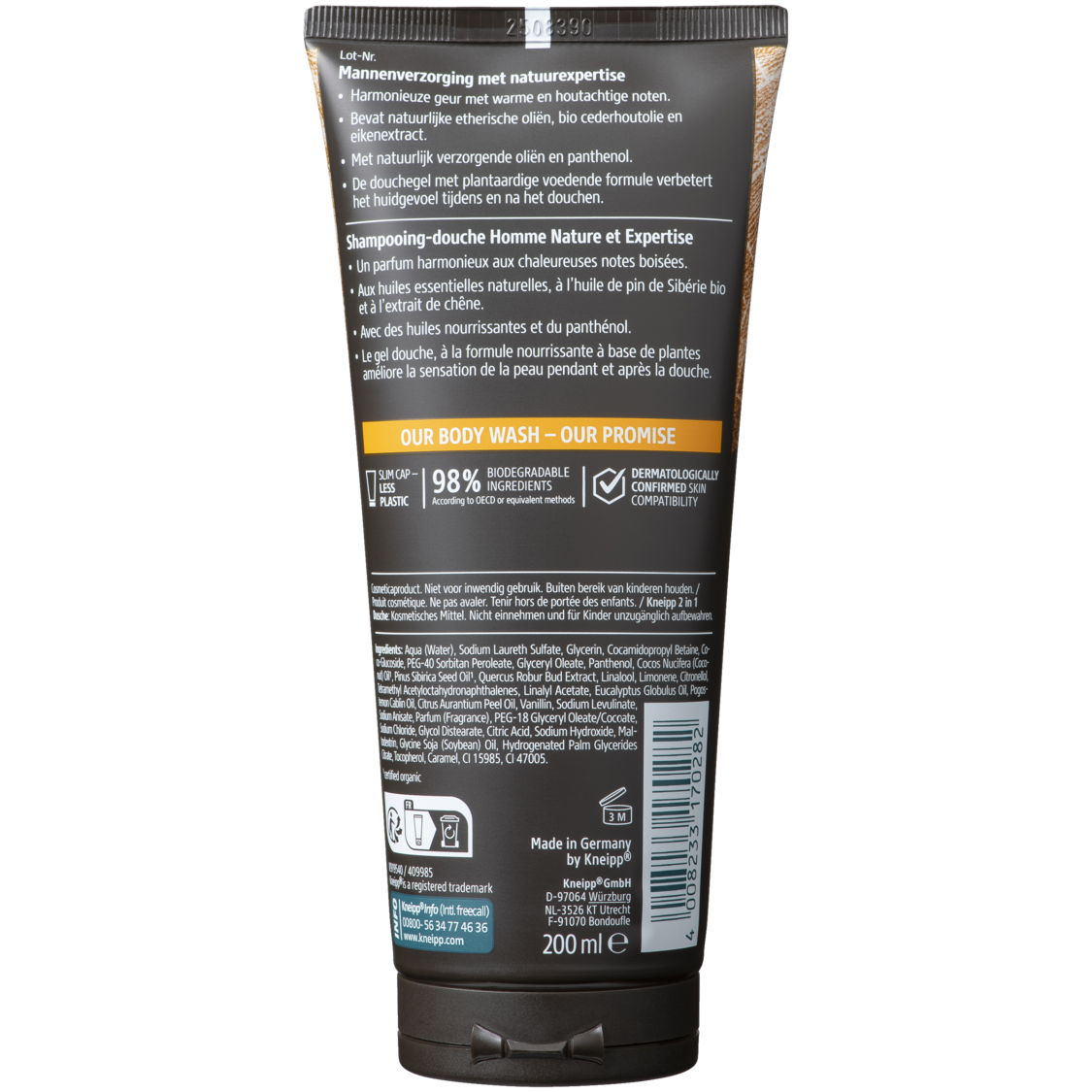 2-in-1 Men Douchegel & Shampoo Warm Woods  - Achteraanzicht