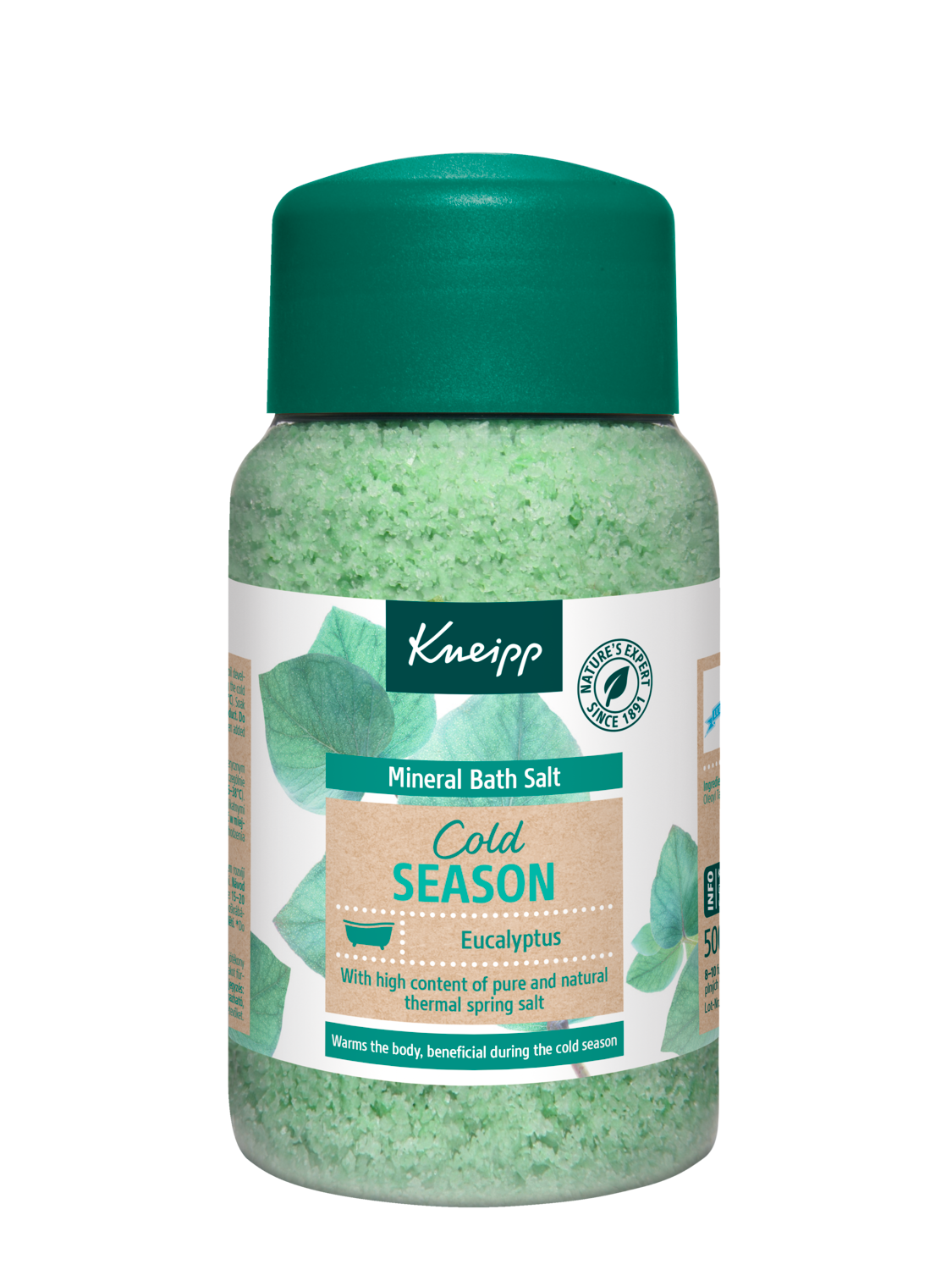 Kryształki do kąpieli z soli mineralnej Cold Season Eukaliptus - Widok z przodu