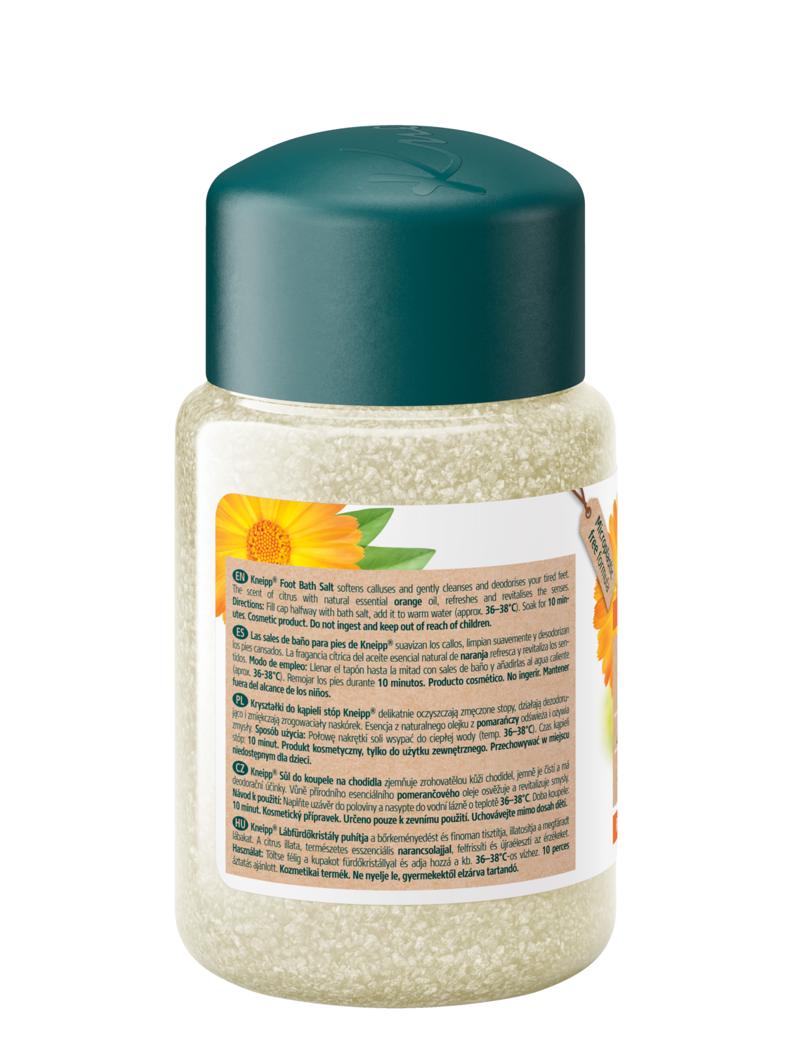 Kryształki do kąpieli st&oacute;p - Widok z prawej