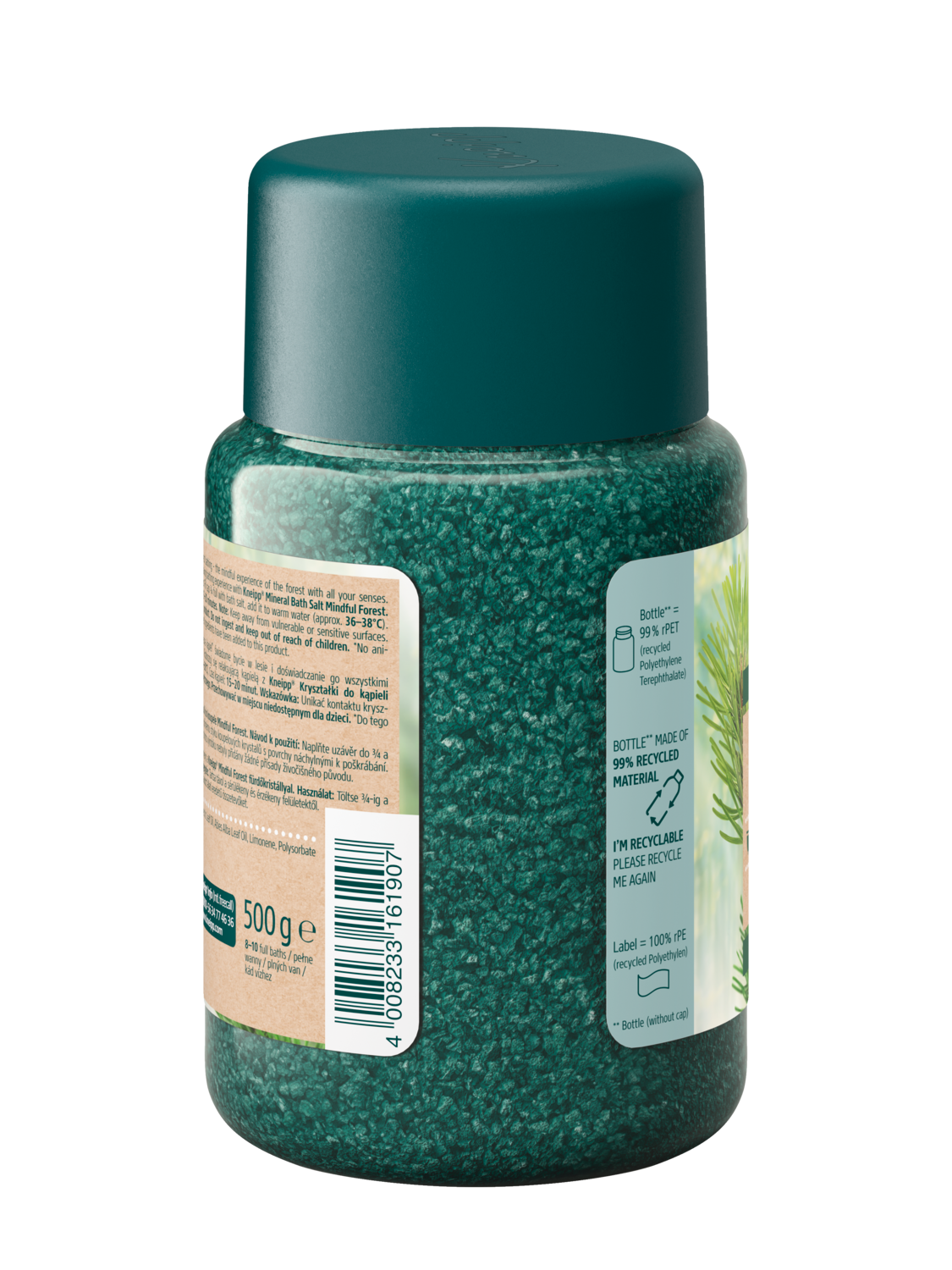  Kryształki do kąpieli z soli mineralnej Mindful Forest Jodła i Sosna - Widok z tyłu