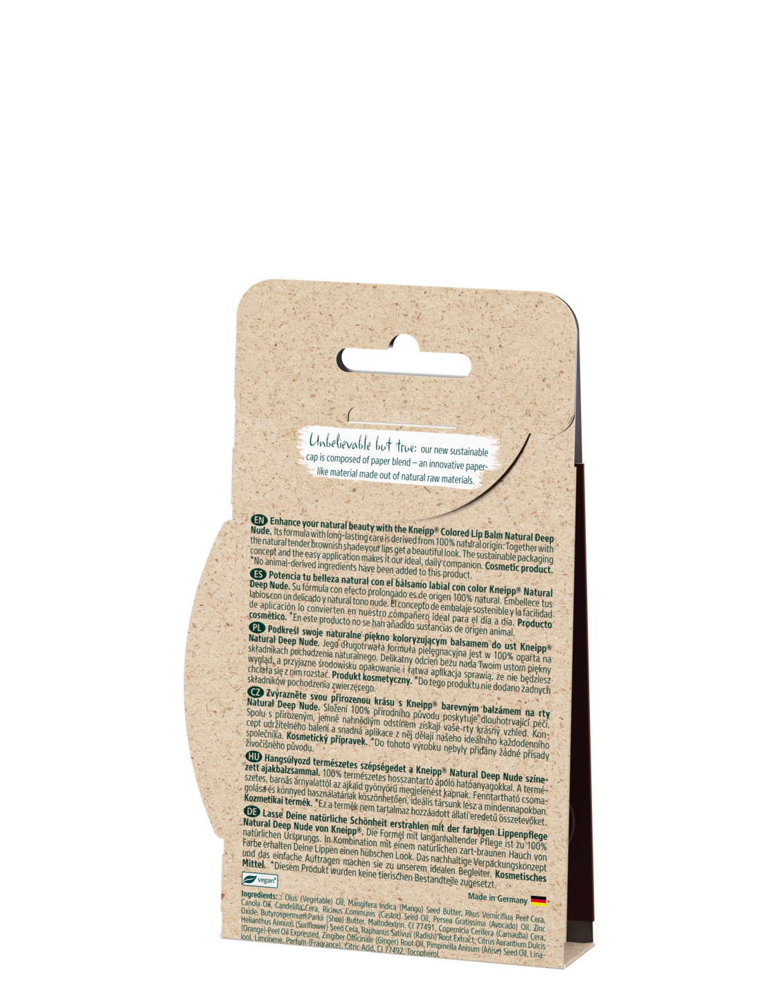 Koloryzujący balsam do ust Natural Nude - Widok z tyłu