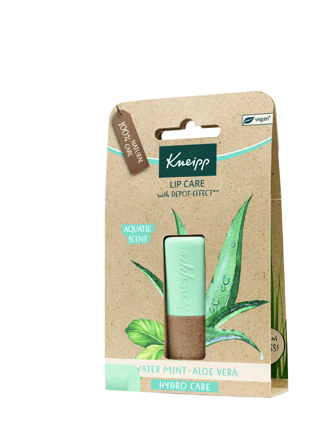 Balsam do ust Intensywne nawilżenie Aloes i Mięta - Widok z przodu