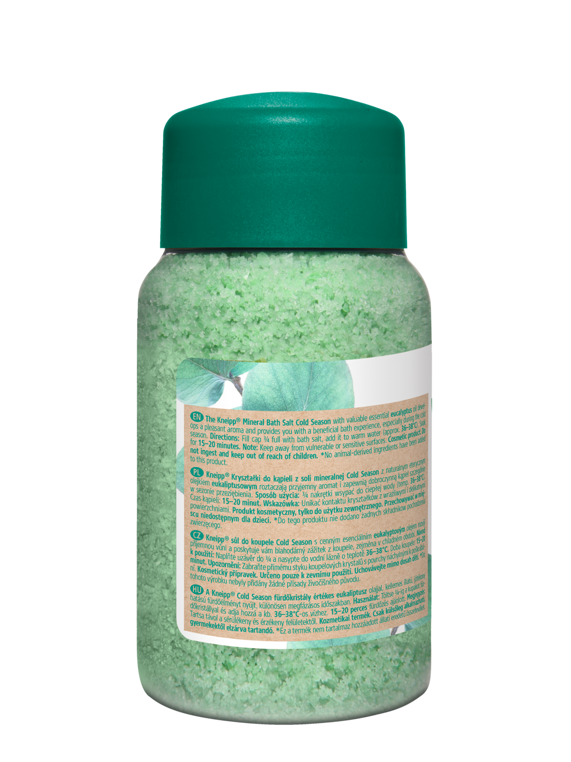 Kryształki do kąpieli z soli mineralnej Cold Season Eukaliptus - Widok z tyłu