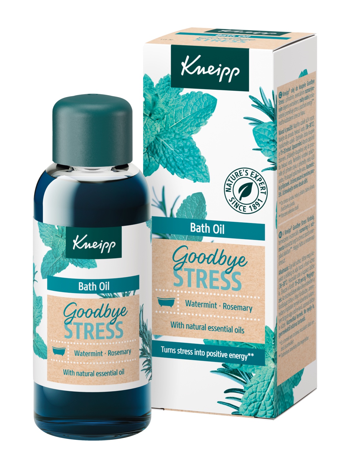 Olejek do kąpieli Goodbye Stress Rozmaryn i Mięta - Widok z przodu