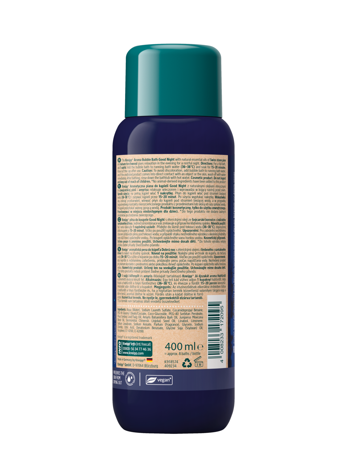 Aromatyczna piana do kąpieli Good Night  - Widok z tyłu