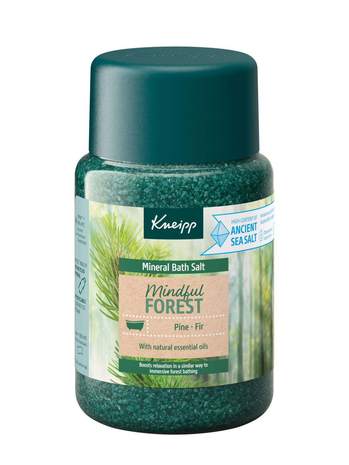  Kryształki do kąpieli z soli mineralnej Mindful Forest Jodła i Sosna - Widok z przodu