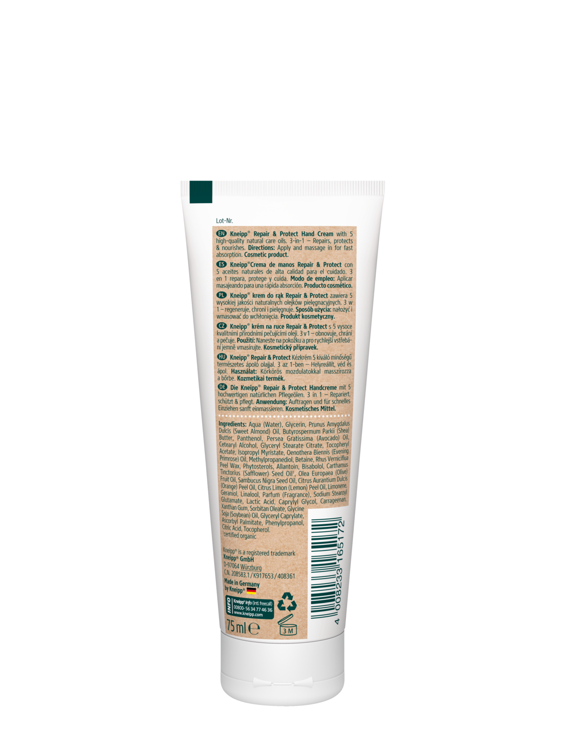 Regenerujący krem do rąk Repair & Protect 3w1 Awokado i Shea - Widok z tyłu