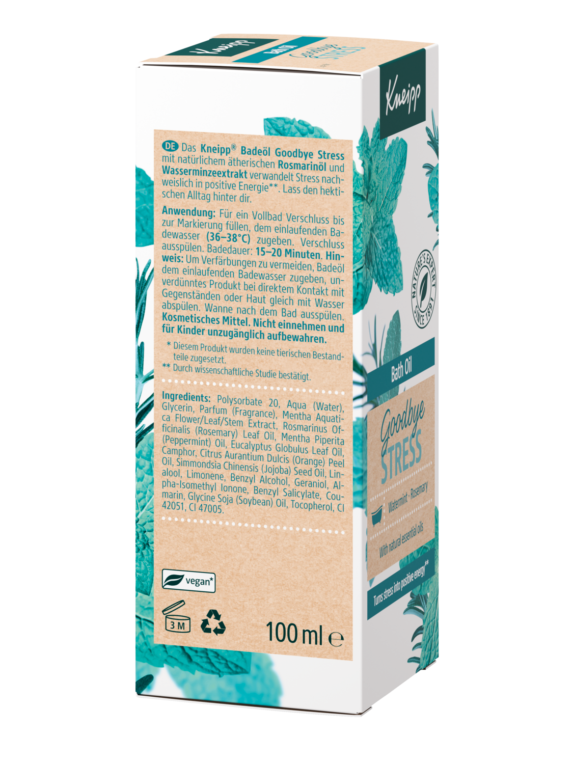 Olejek do kąpieli Goodbye Stress Rozmaryn i Mięta - Widok z prawej