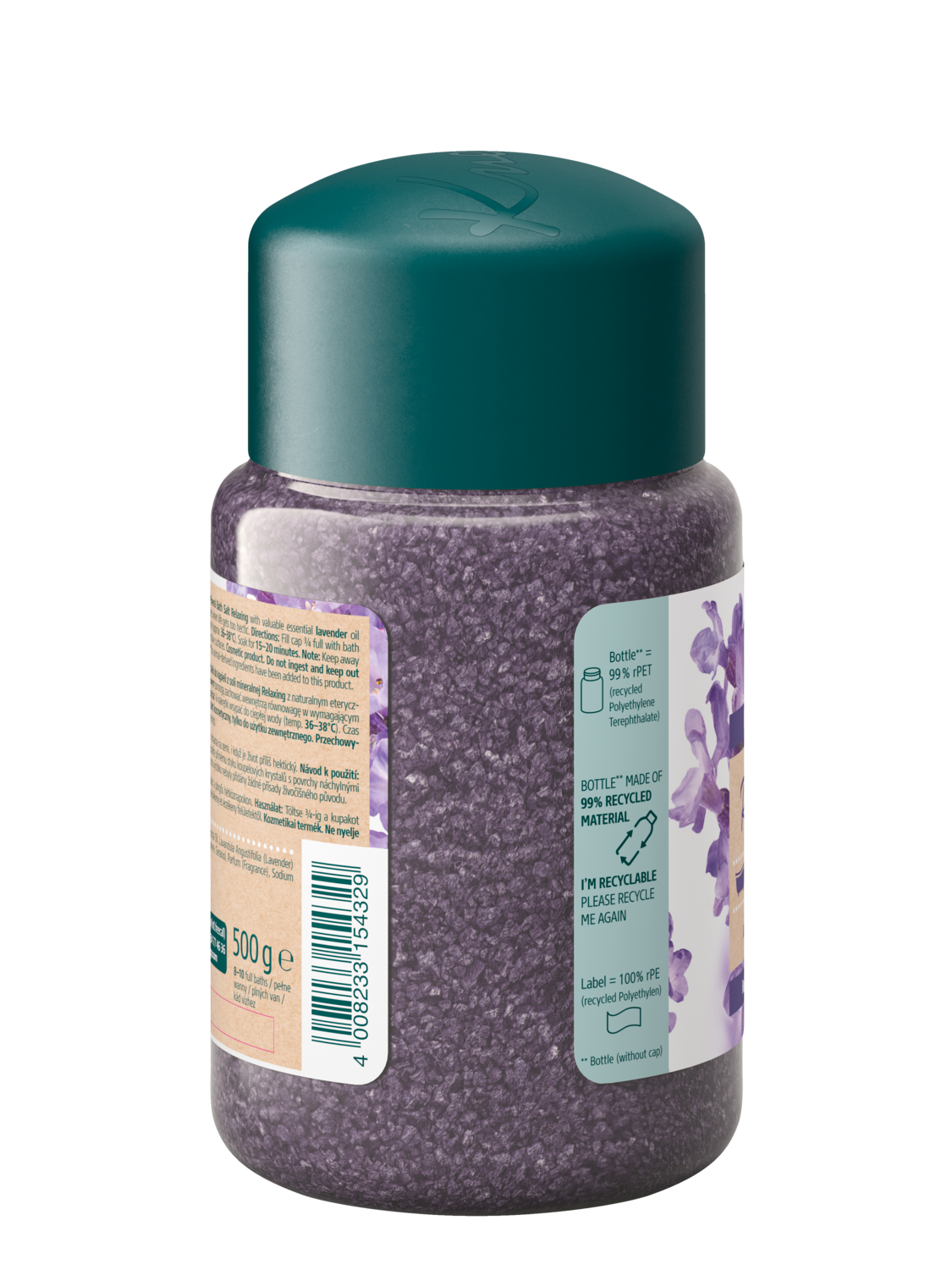 Kryształki do kąpieli z soli mineralnej Relaxing Lawenda - Widok z tyłu