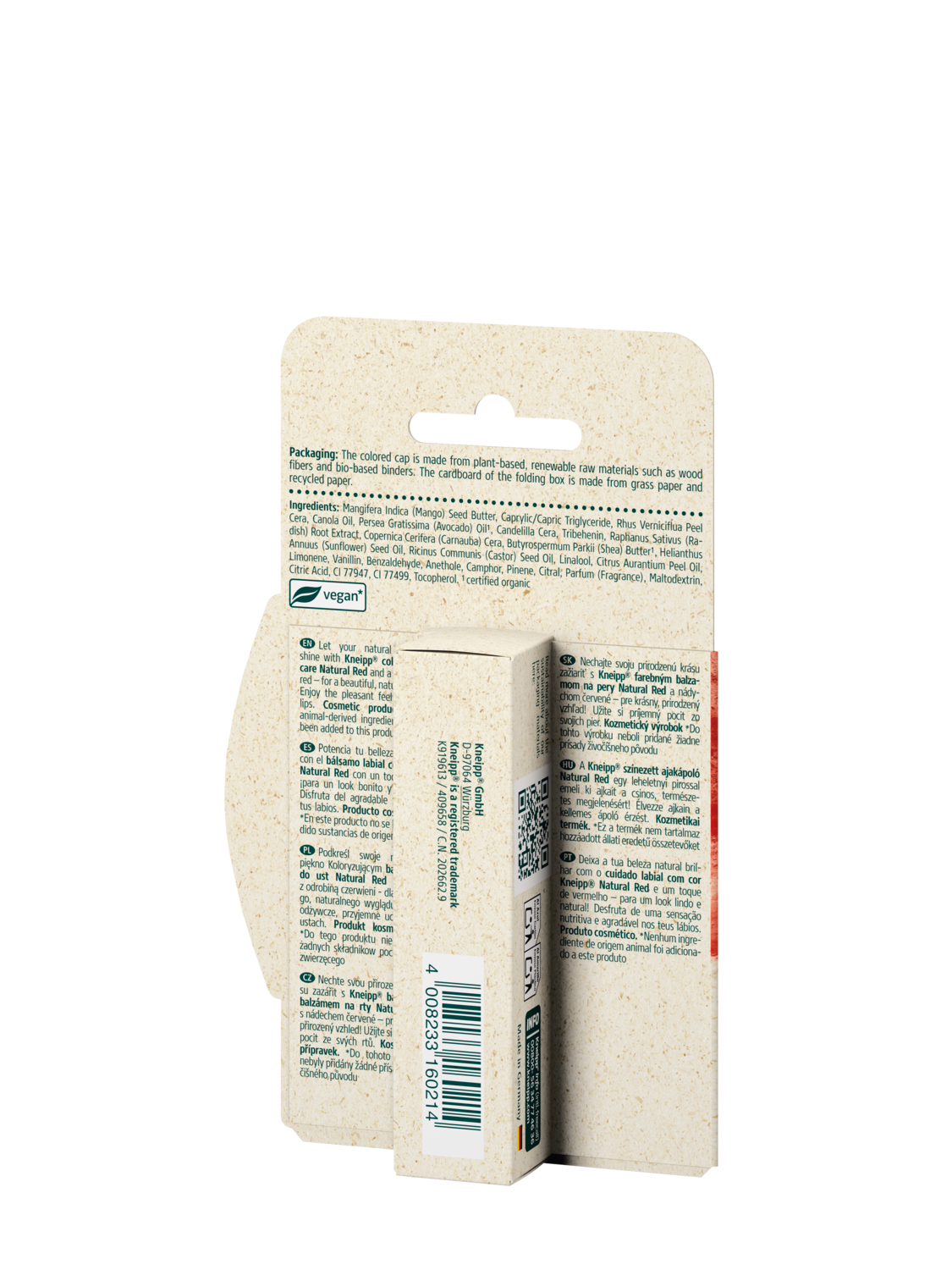 Koloryzujący balsam do ust Natural Red - Widok z tyłu