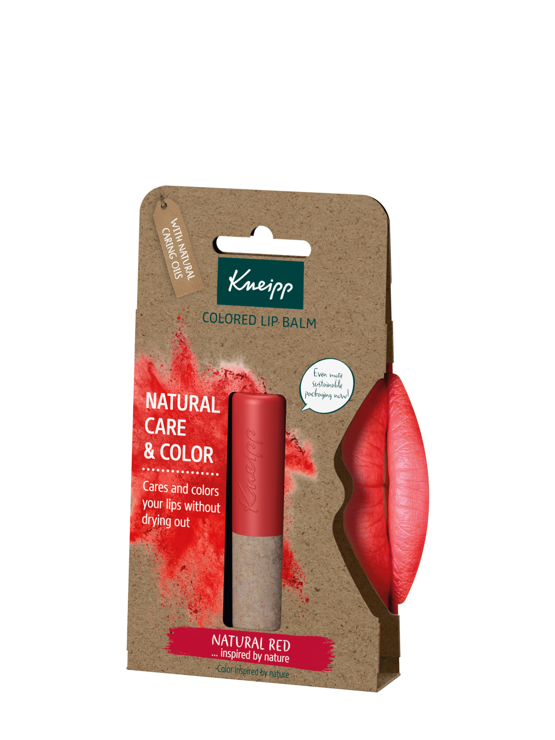 Koloryzujący balsam do ust Natural Red - Widok z prawej