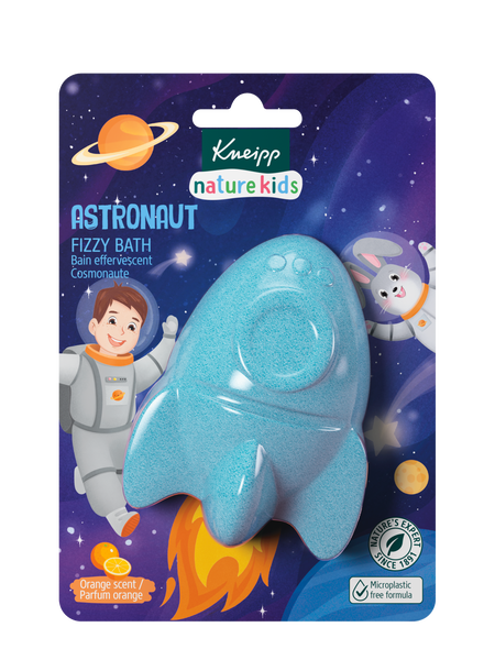 nature kids Kneipp nature kids Musująca figurka do kąpieli Astronauta, Pomarańcza  - Widok z przodu