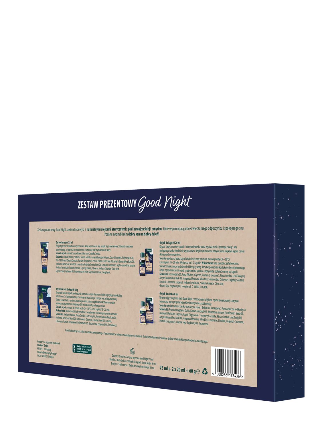 Zestaw prezentowy Good Night Collection - Widok z tyłu