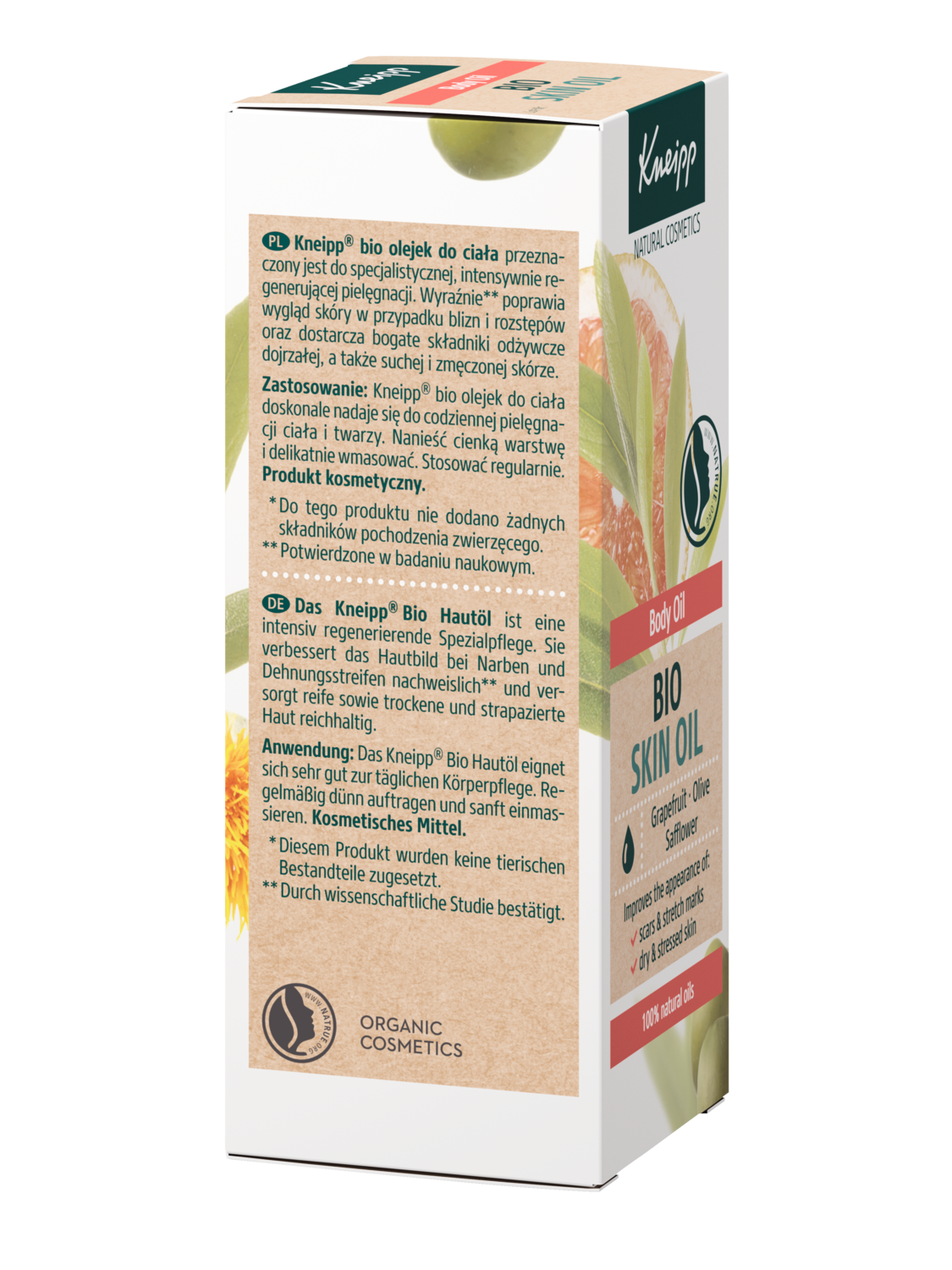 BIO-Olejek do ciała i twarzy - Widok z prawej