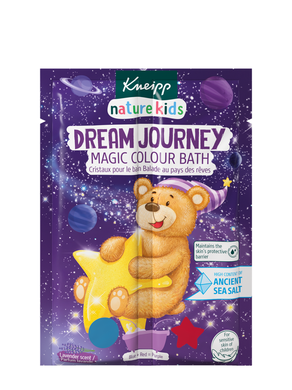 nature kids Magiczna dwukolorowa sól do kąpieli Podróż marzeń, Lawenda 