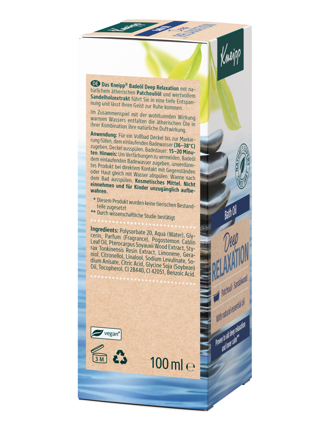 Olejek do kąpieli Deep Relaxation Drzewo sandałowe i Paczula - Widok z lewej