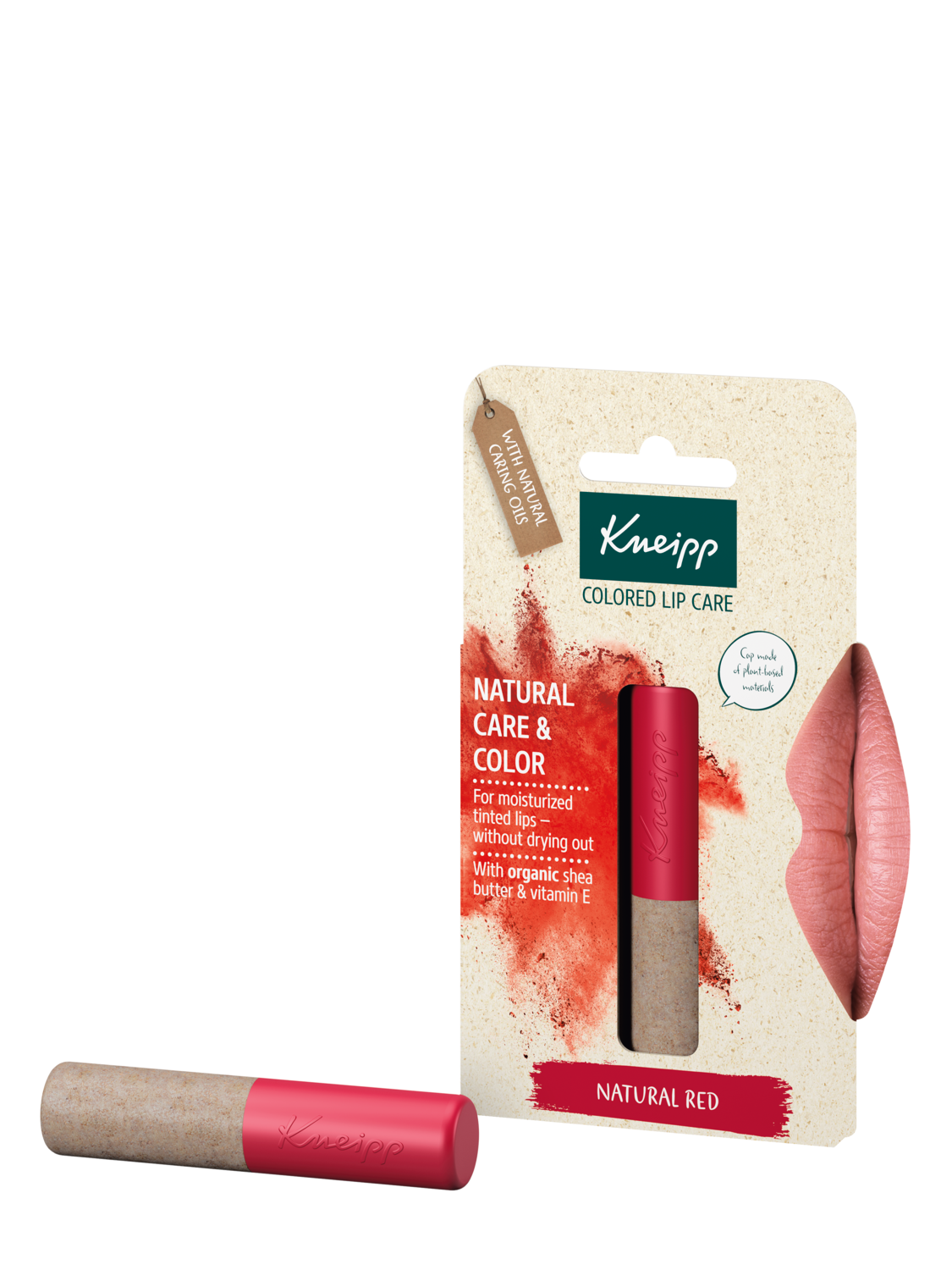 Koloryzujący balsam do ust Natural Red - Widok z przodu