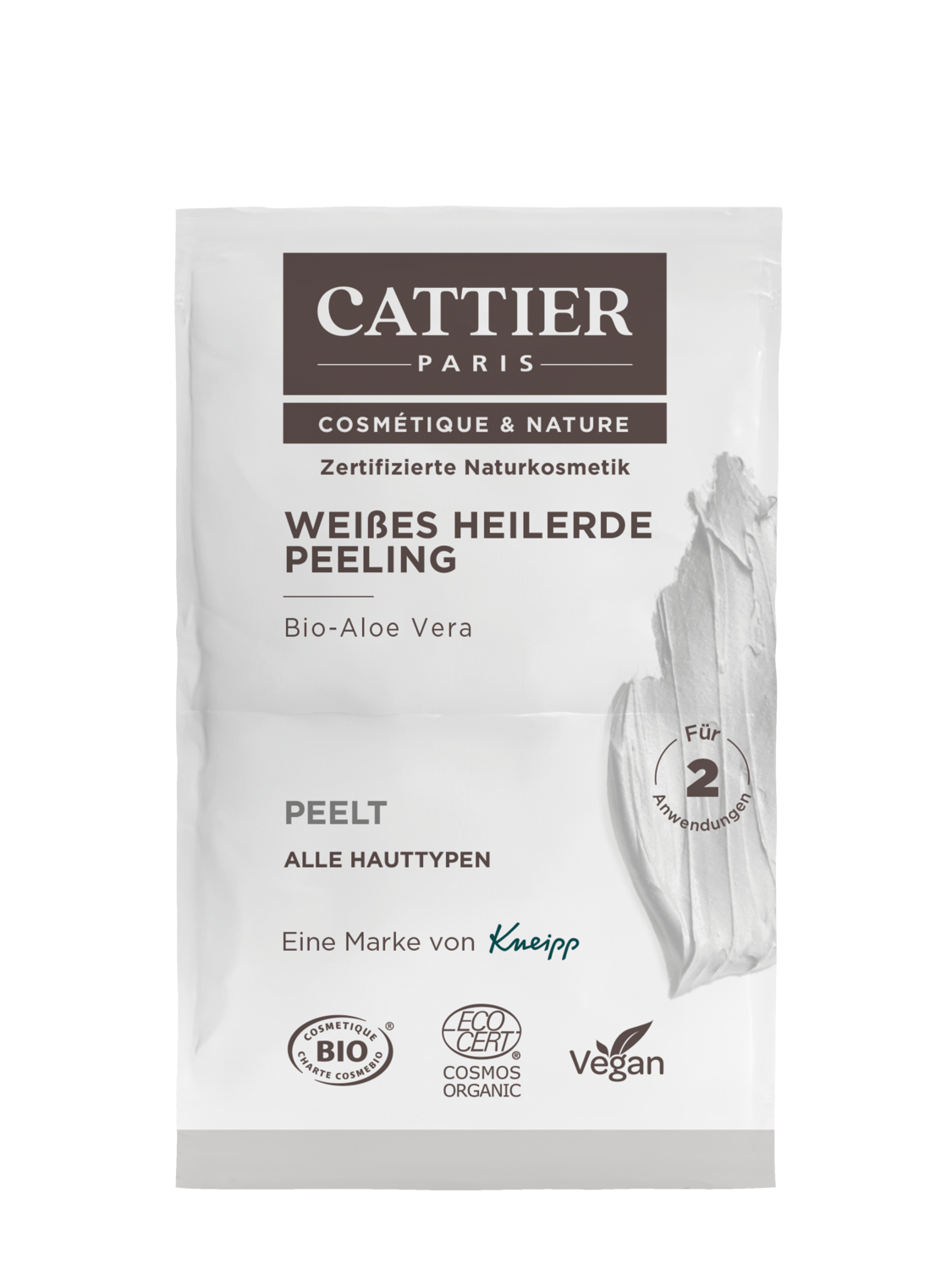Cattier Weißes Heilerde Peeling 2x6 ml