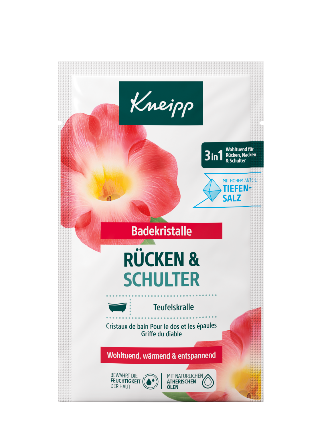 Badekristalle Rücken und Schulter