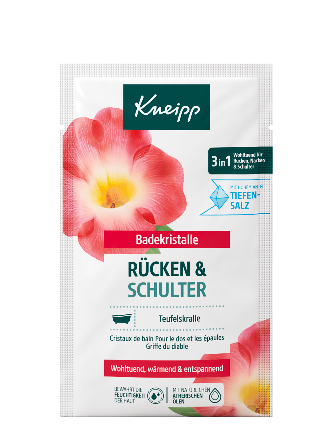 Badekristalle Rücken und Schulter