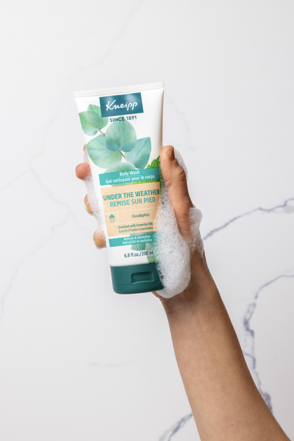 Kneipp Duschgel Minze/Eukalyptus – Erfrischend & Hautpflegend, 200 Ml